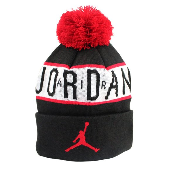 JORDAN Jumpman Knit Unisex Cuffed Pompom Winter Beanie Hat - Picture 1 of 3